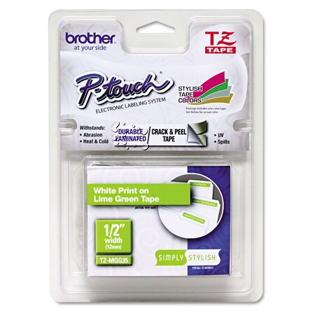 Brother Adhesive Laminating Tape, 1/2", White, Lim TZMQG35